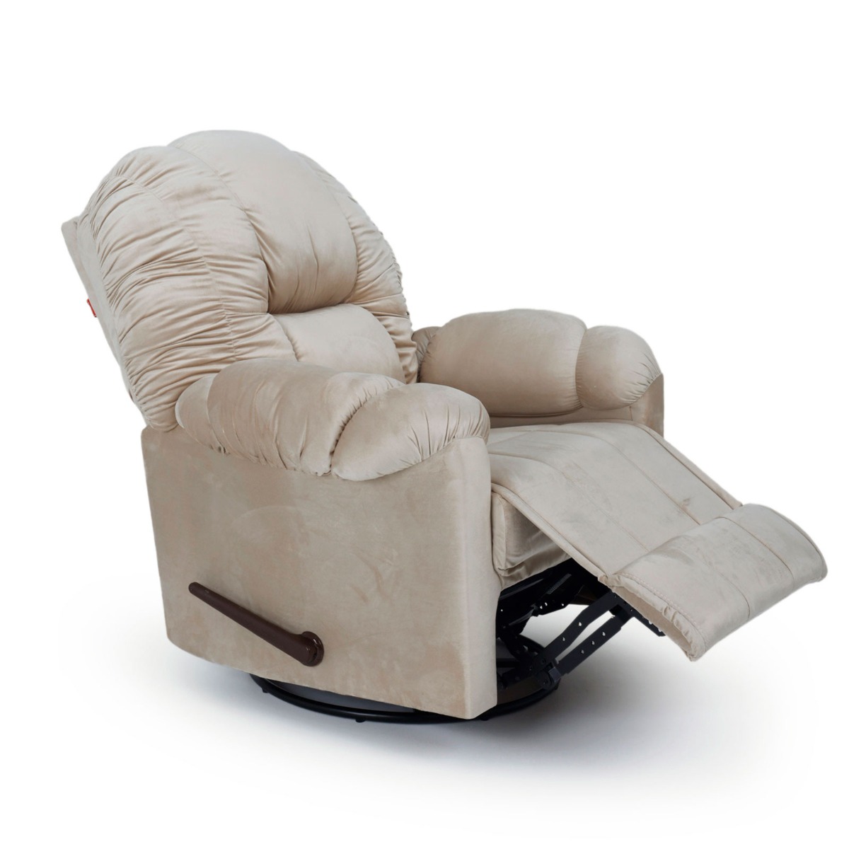 كرسي استرخاء ComfyChair | هزاز دوار - خامة مخملية - بيج فاتح 5