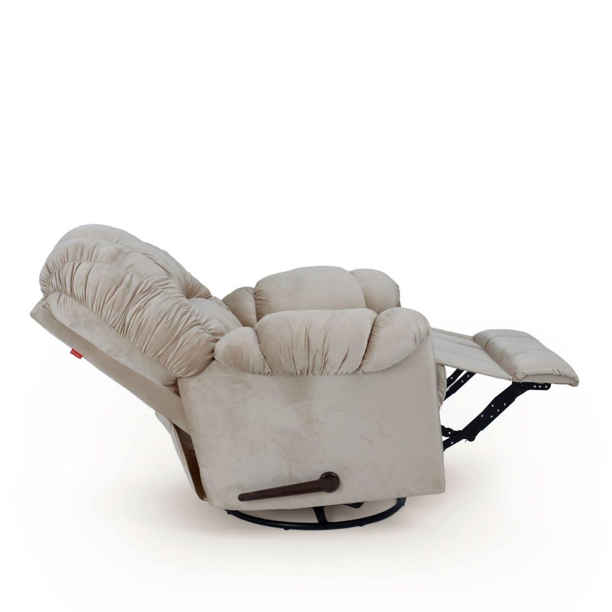كرسي استرخاء ComfyChair | هزاز دوار - خامة مخملية - بيج فاتح 6