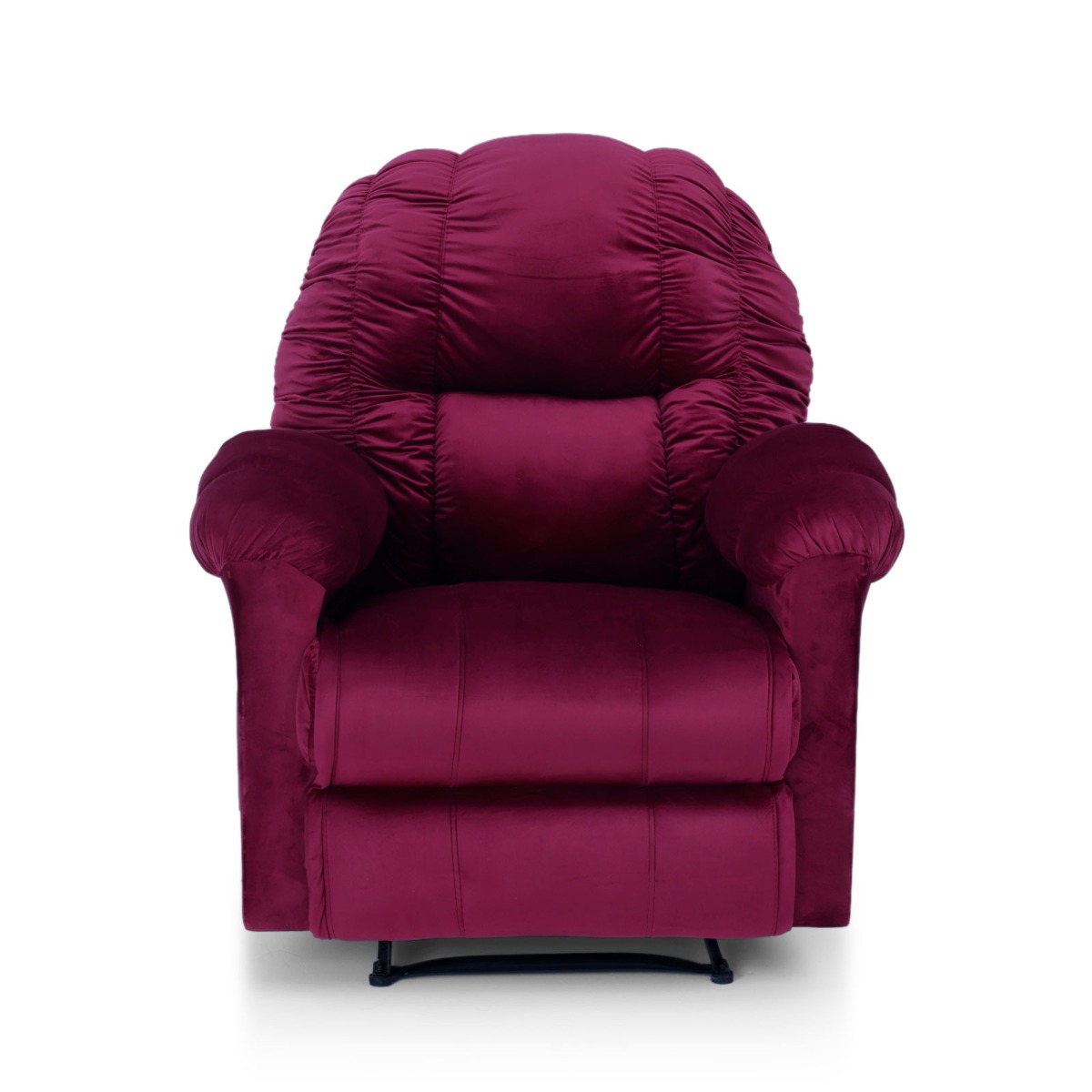 كرسي استرخاء ComfyChair | هزاز- خامة مخملية - برغندي 3