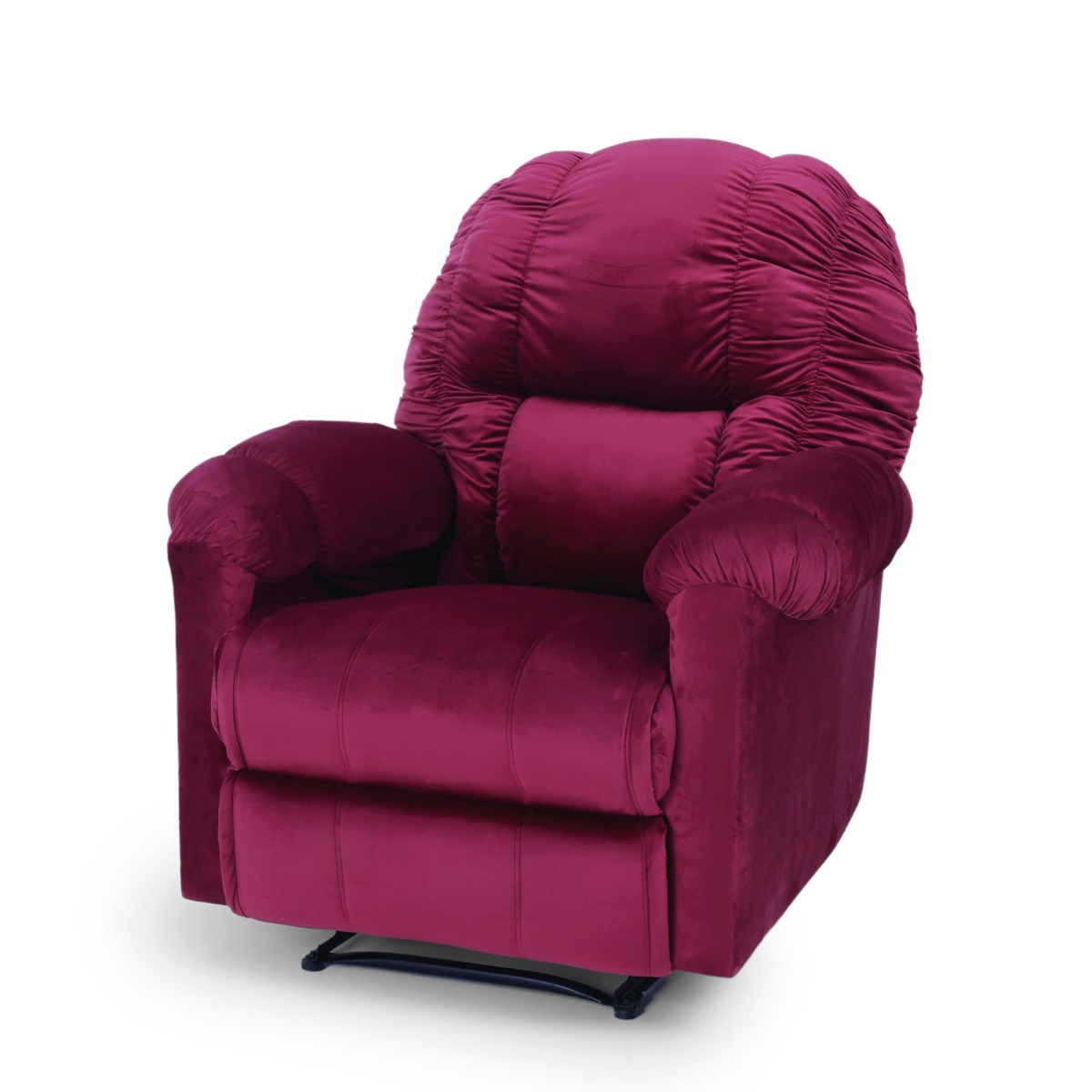 كرسي استرخاء ComfyChair | هزاز- خامة مخملية - برغندي 4