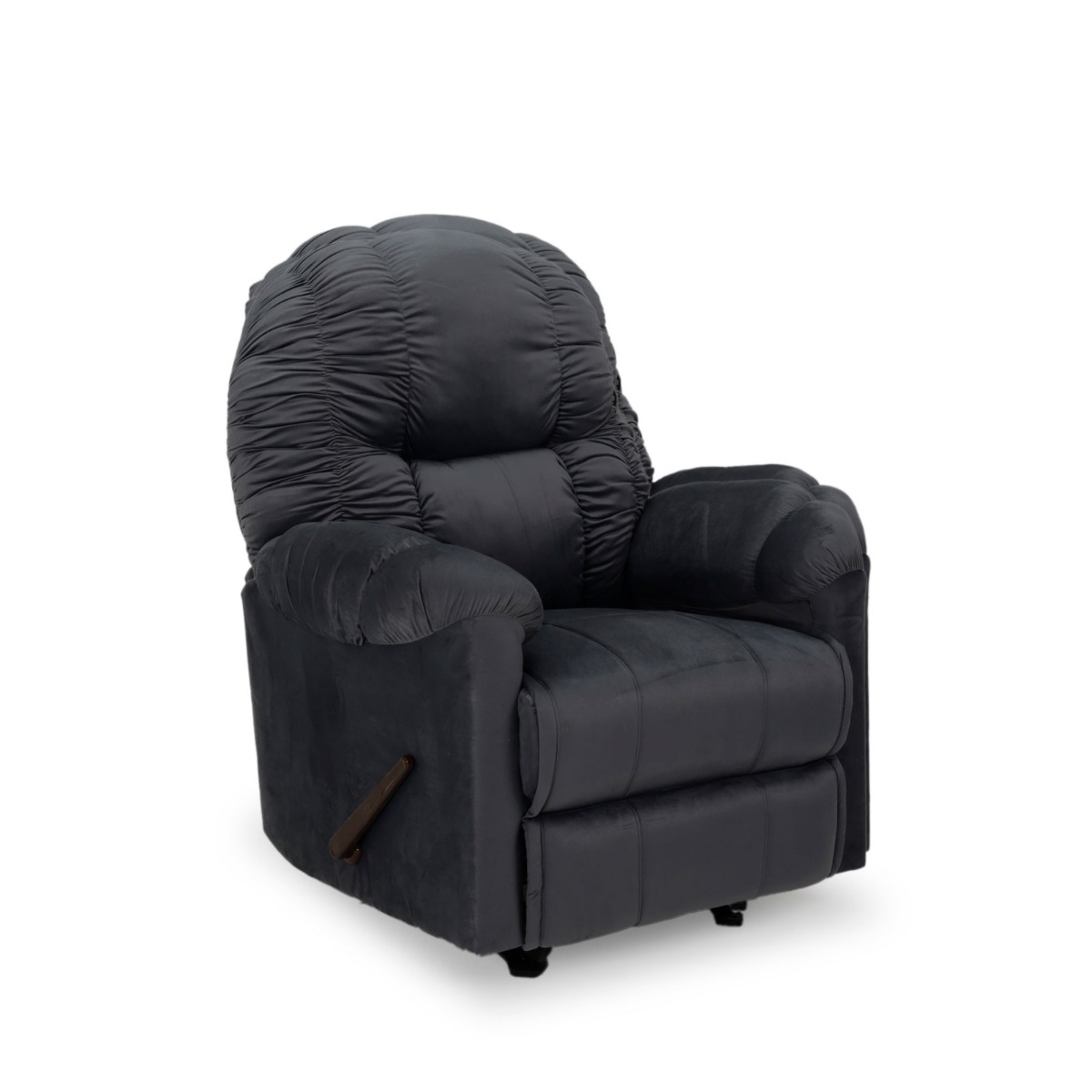 كرسي استرخاء ComfyChair | ثابت - خامة مخملية - رمادي غامق
