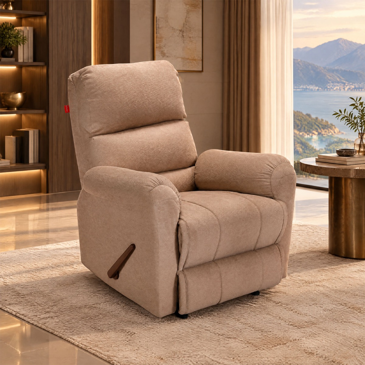 Class Classic Recliner | Velvet – Beige 2