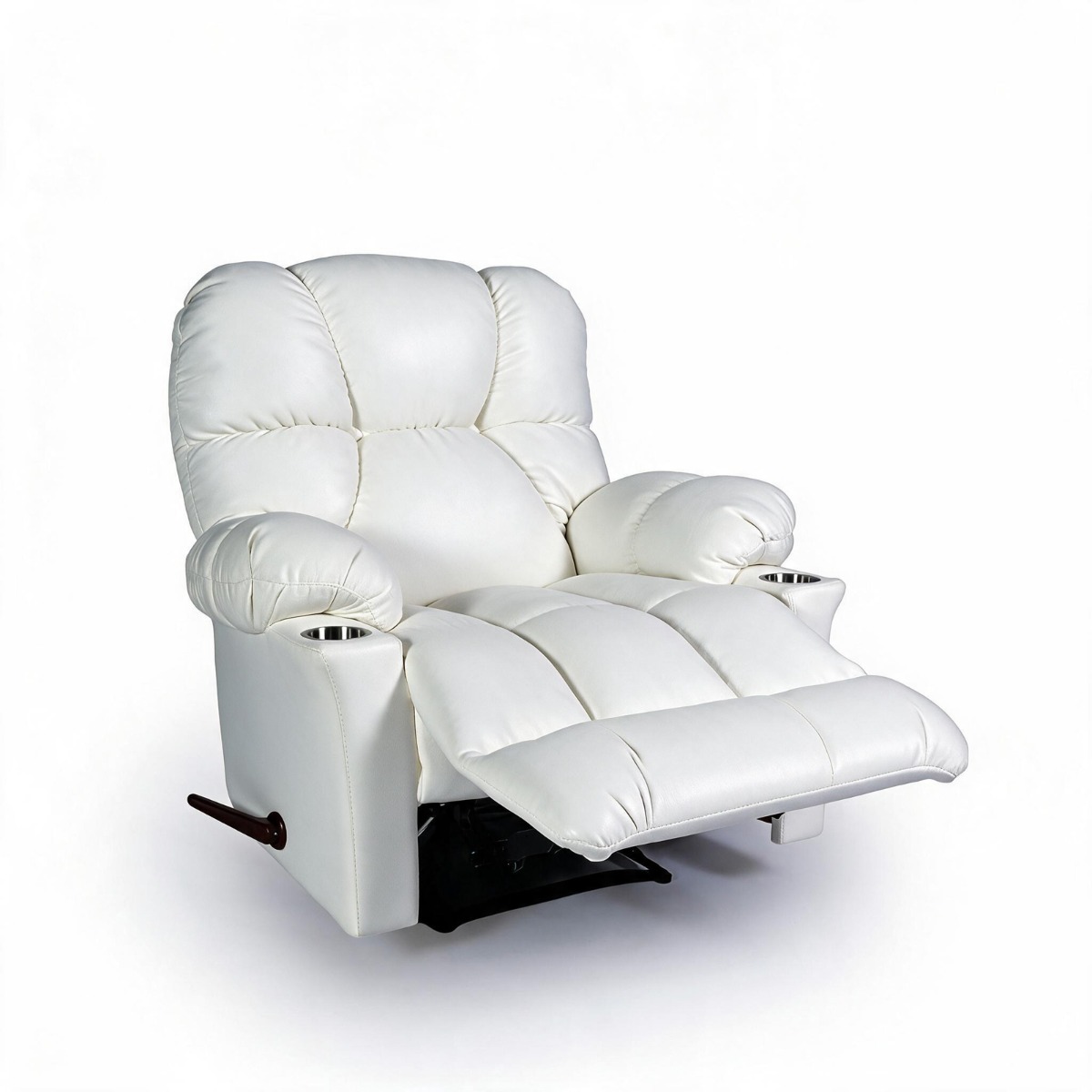 Cloud Max Classic Recliner | Cream - Cup Holder - Velvet - 5-Year Warranty 5