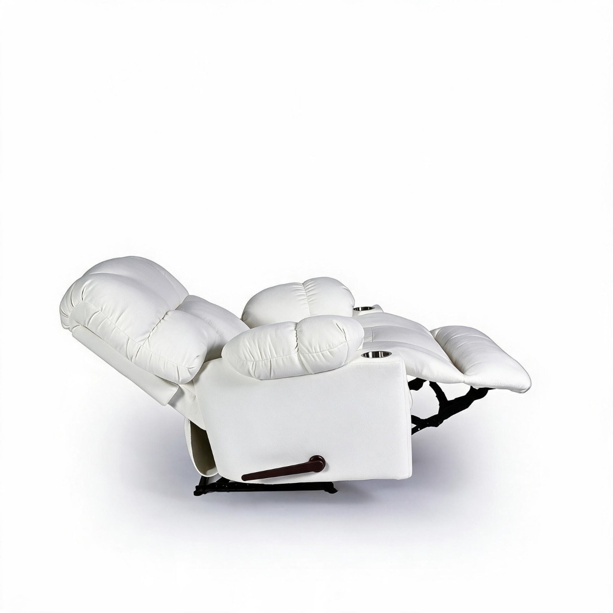 Cloud Max Classic Recliner | Cream - Cup Holder - Velvet - 5-Year Warranty 6