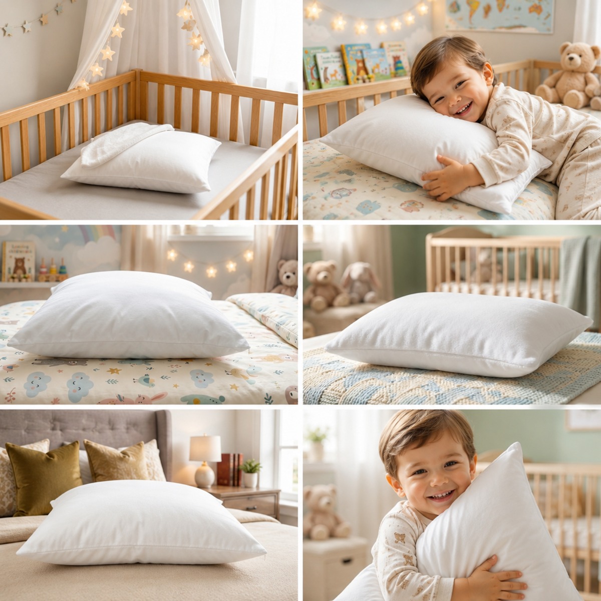 Nano Fiber Kids Pillow | Premium 220-Thread-Count Cotton Cover – 10 cm Height – 2-Years Warranty 6