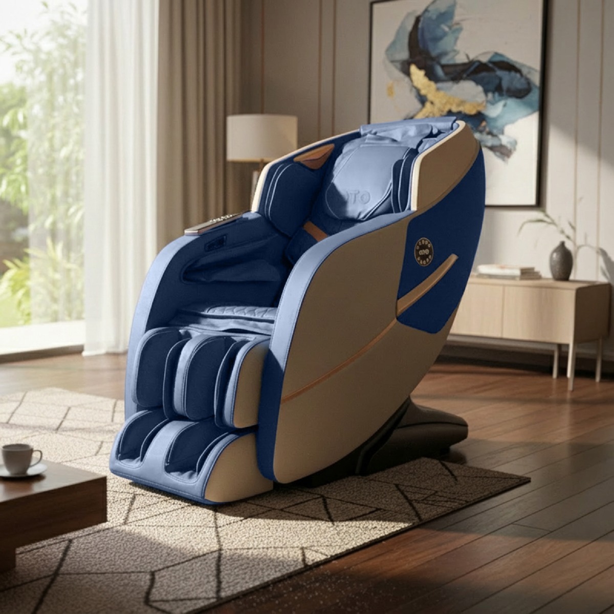 OTO Cyber Massage Chair | Comfort and Relaxation | Available in size 82×130×120 cm | 2-year warranty | Color: Blue.
