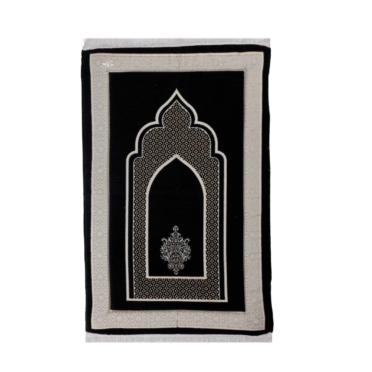 Mihrab Al-Andalus Prayer Rug – 3 cm High-Density Memory Foam - Black